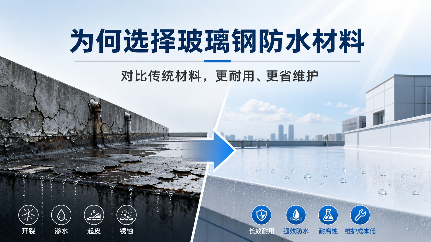 在梅州，为何选择玻璃钢防水材料而非传统材料
